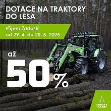 Dotace až 50 % na traktory do lesa