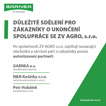 GARNEA a.s. zajišťuje navazující péči o zákazníky se stroji DEUTZ-FAHR, SAME a LAMBORGHINI